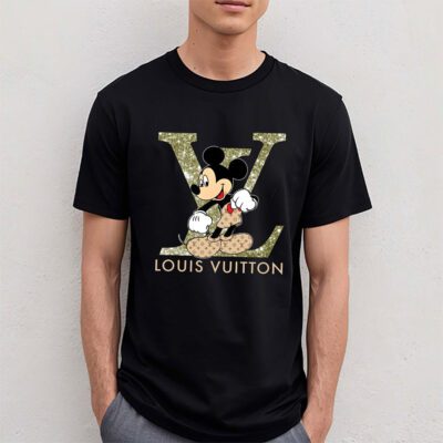 Disney Mickey Louis Vuitton Unisex T Shirt Cotton Tee TAT9809 4