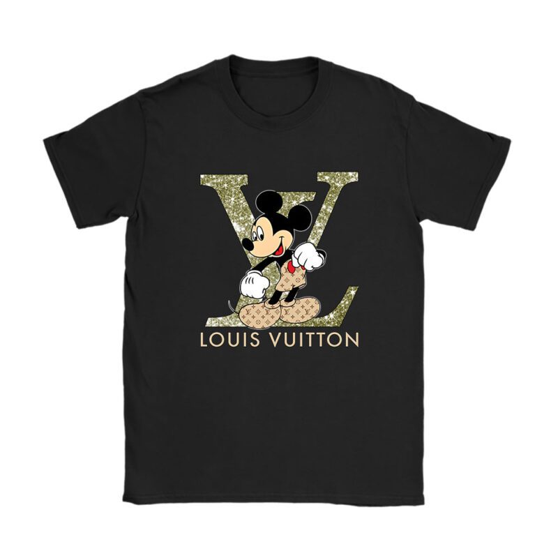 Disney Mickey Louis Vuitton Unisex T-Shirt Cotton Tee TAT9809