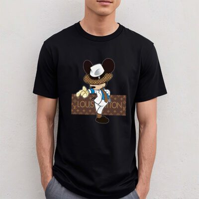 Disney Mickey Louis Vuitton Unisex T Shirt Cotton Tee TAT9810 4