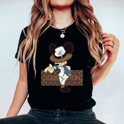 Disney Mickey Louis Vuitton Unisex T Shirt Cotton Tee TAT9810 5