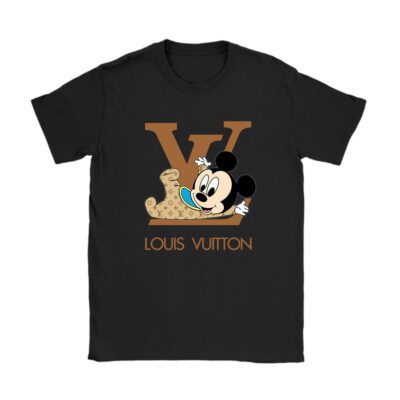 Disney Mickey Louis Vuitton Unisex T-Shirt Cotton Tee TAT9813