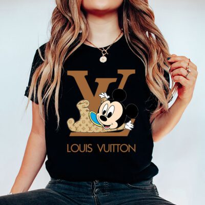 Disney Mickey Louis Vuitton Unisex T Shirt Cotton Tee TAT9813 5