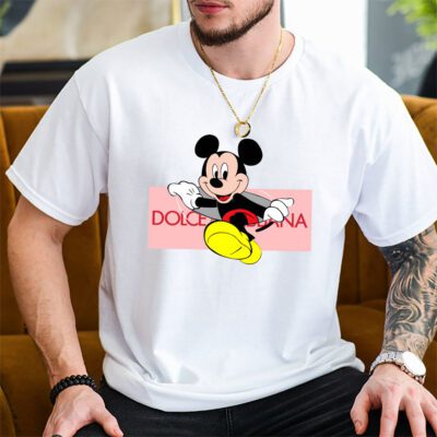 Disney Mickey Mouse Dolce Gabbana Unisex T Shirt Cotton Tee TAT14302 2