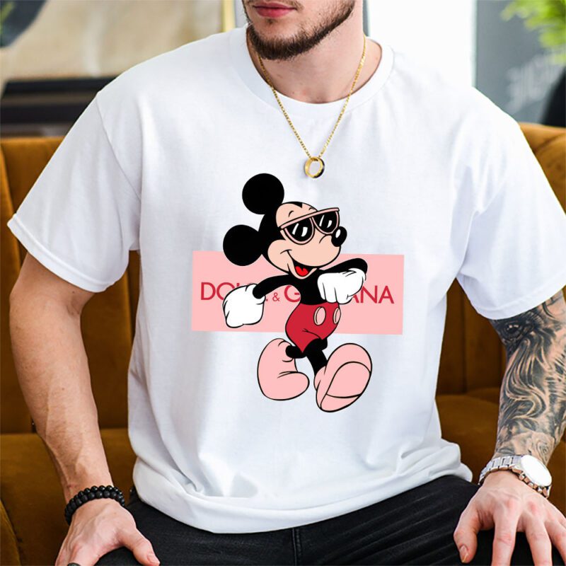 Disney Mickey Mouse Dolce Gabbana Unisex T Shirt Cotton Tee TAT14303 2