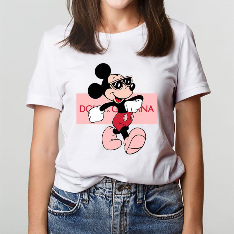 Disney Mickey Mouse Dolce Gabbana Unisex T Shirt Cotton Tee TAT14303 3