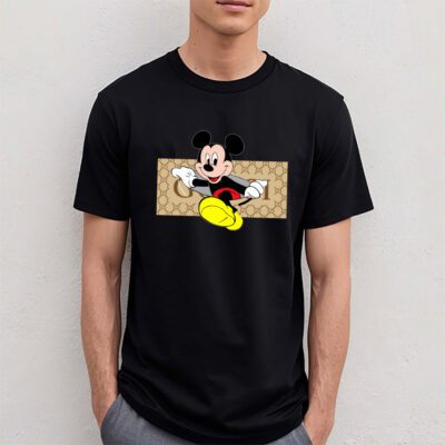 Disney Mickey Mouse Gucci Unisex T Shirt Cotton Tee TAT14304 4