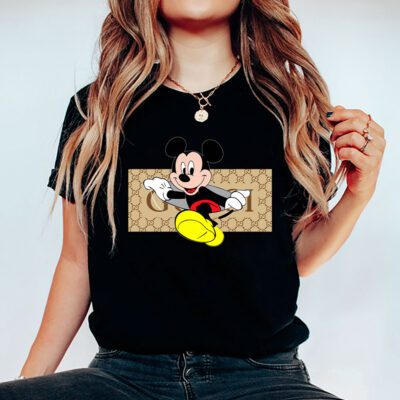 Disney Mickey Mouse Gucci Unisex T Shirt Cotton Tee TAT14304 5