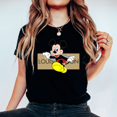 Disney Mickey Mouse Louis Vuitton Unisex T Shirt Cotton Tee TAT14306 5