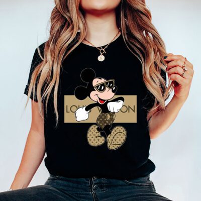 Disney Mickey Mouse Louis Vuitton Unisex T Shirt Cotton Tee TAT14307 5