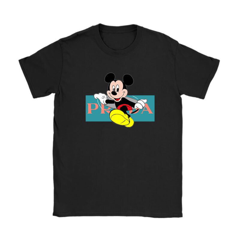 Disney Mickey Mouse Prada Unisex T-Shirt Cotton Tee TAT14308