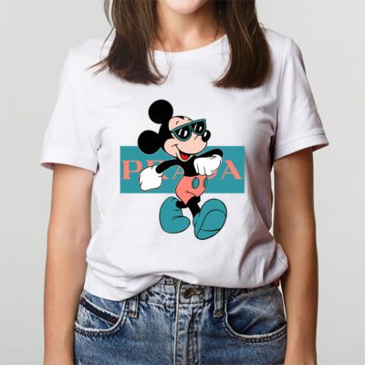 Disney Mickey Mouse Prada Unisex T Shirt Cotton Tee TAT14309 3
