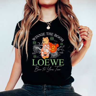 Disney Retro Pooh Halloween Loewe Unisex T Shirt Cotton Tee TAT10091 2