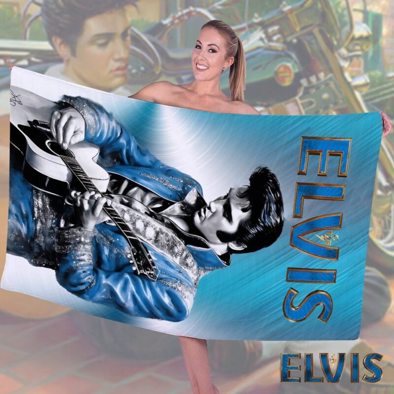 Elvis Presley Rectangle Beach Towel WBT1010 1