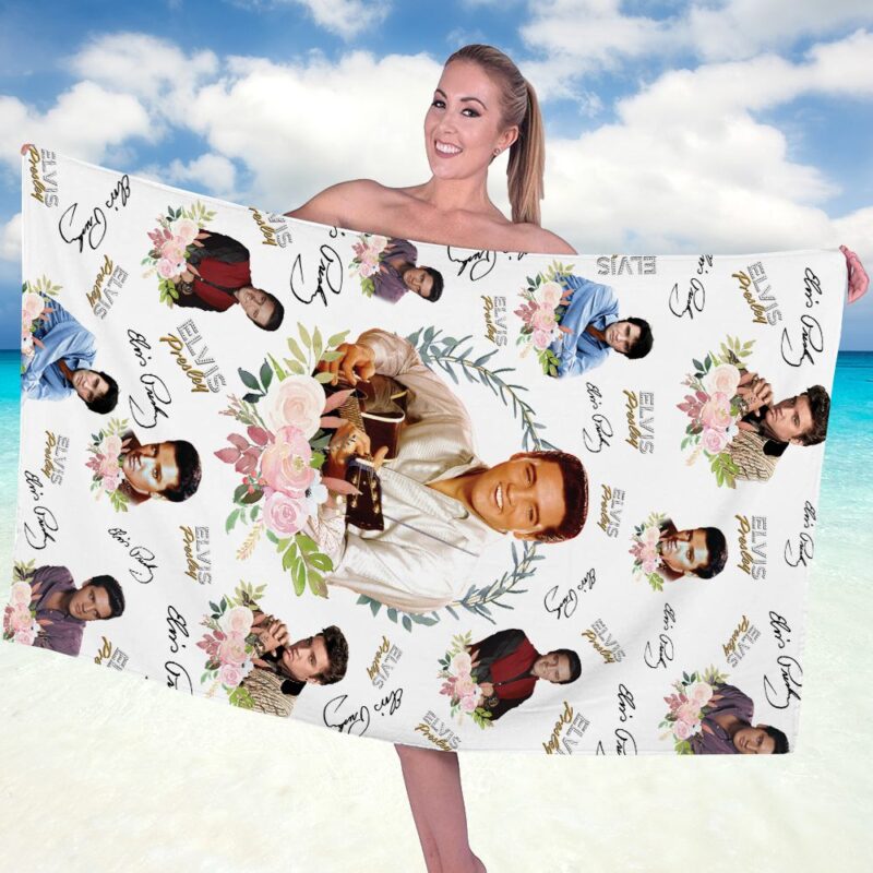 Elvis Presley Rectangle Beach Towel WBT1015 1