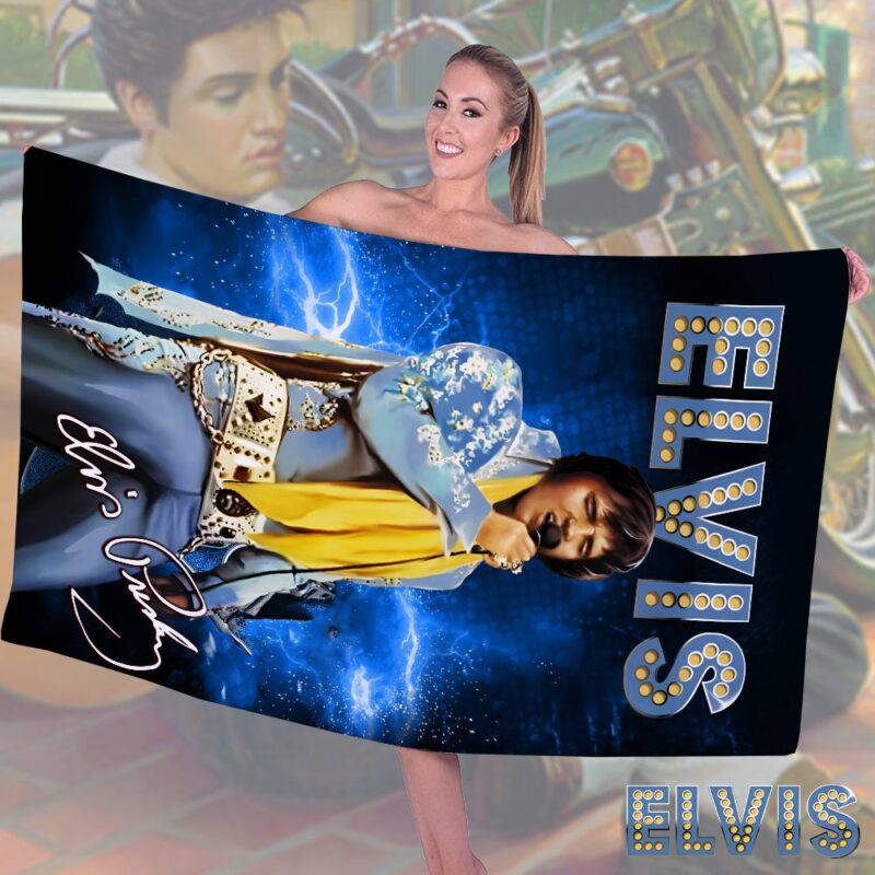 Elvis Presley Rectangle Beach Towel WBT1018 1