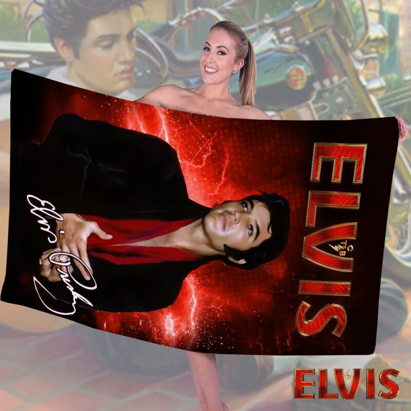 Elvis Presley Rectangle Beach Towel WBT1025 1