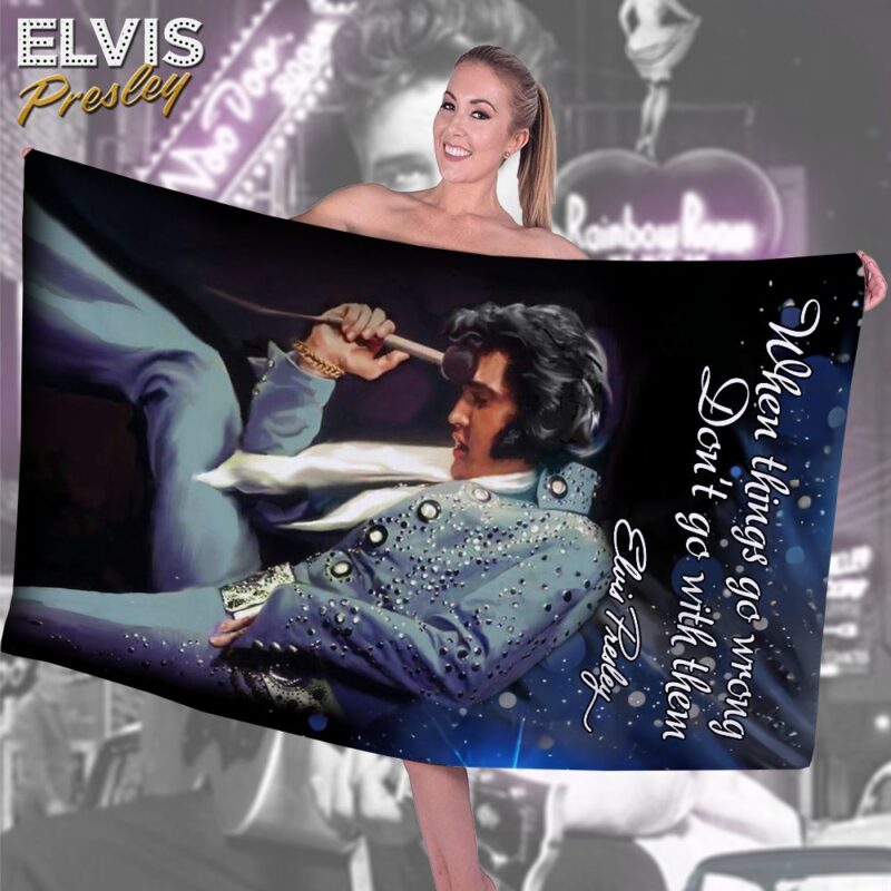 Elvis Presley Rectangle Beach Towel WBT1032 1