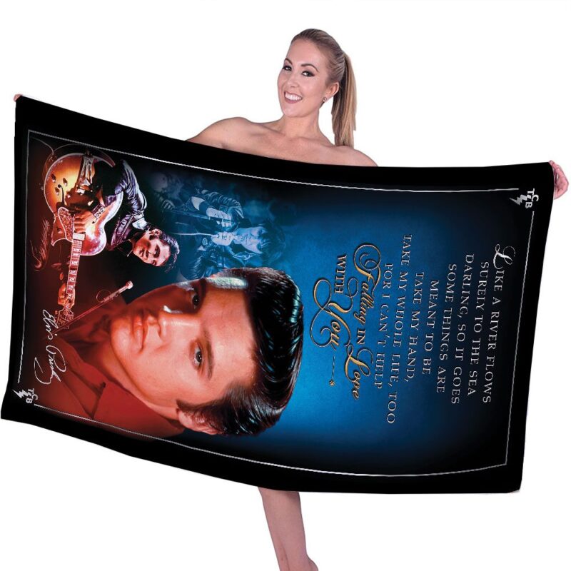Elvis Presley Rectangle Beach Towel WBT1038 1