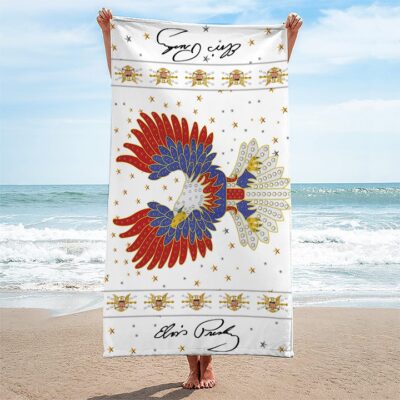 Elvis Presley Rectangle Beach Towel WBT1127 1