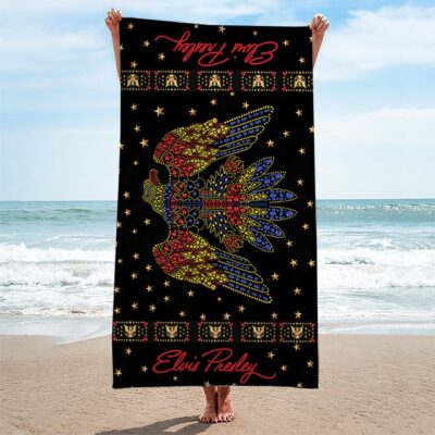 Elvis Presley Rectangle Beach Towel WBT1132 1