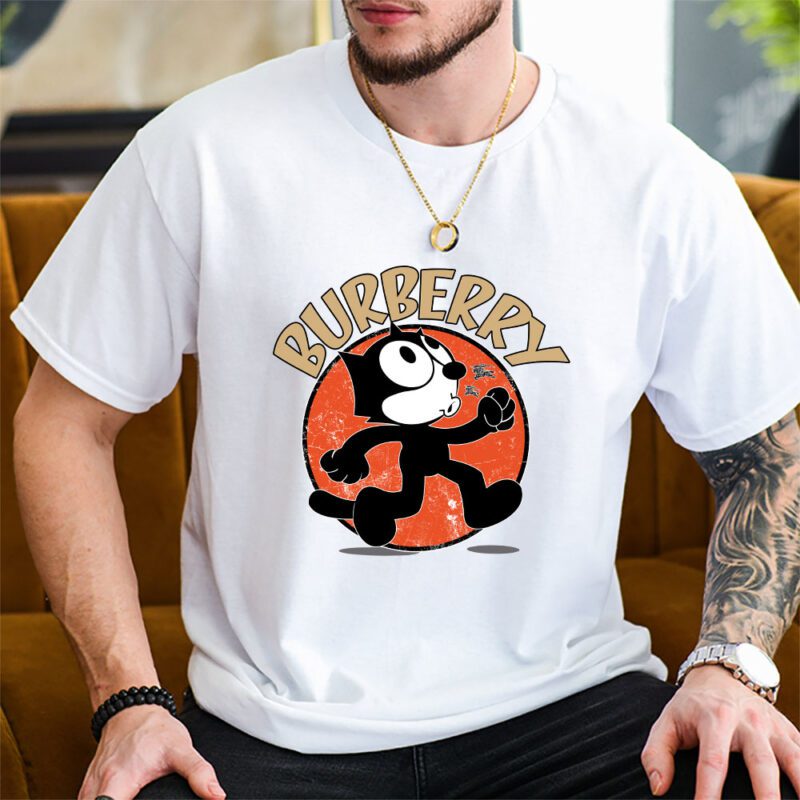 Felix The Cat Burberry Unisex T Shirt Cotton Tee TAT7032 2