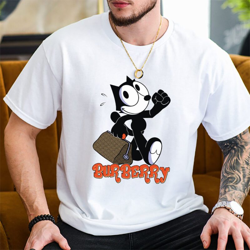 Felix The Cat Burberry Unisex T Shirt Cotton Tee TAT8160 2