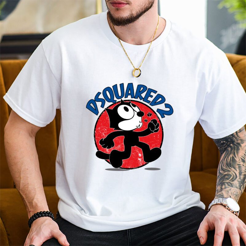 Felix The Cat Dsquared2 Unisex T Shirt Cotton Tee TAT7577 2