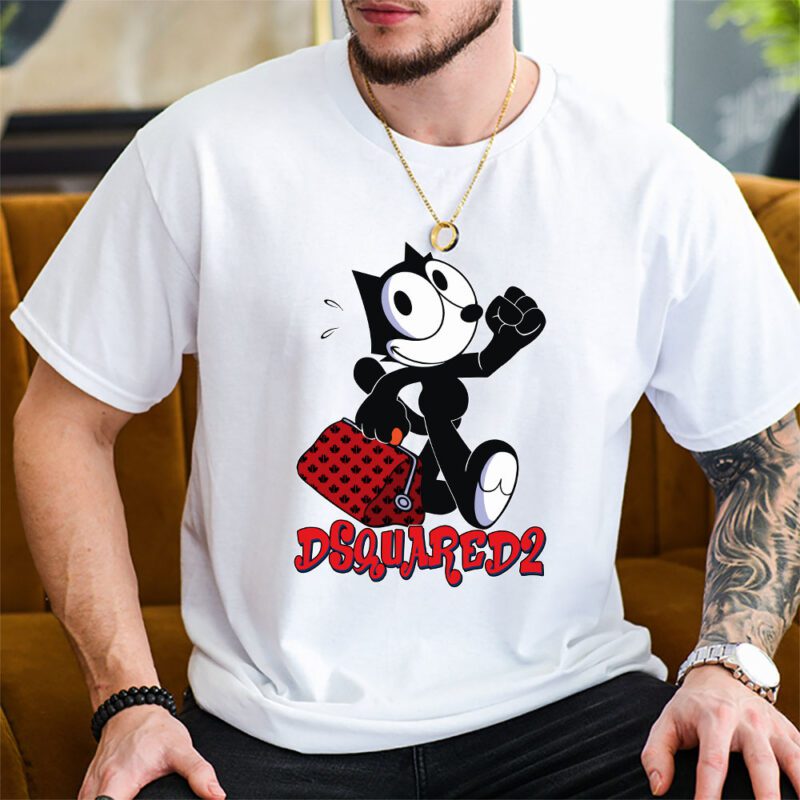 Felix The Cat Dsquared2 Unisex T Shirt Cotton Tee TAT8164 2