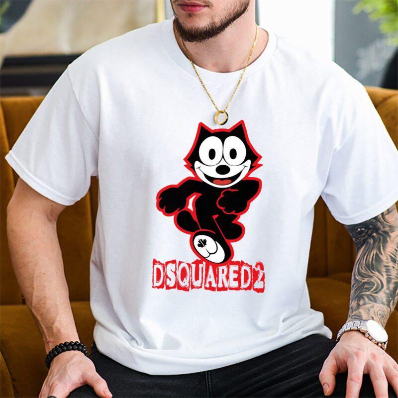 Felix The Cat Dsquared2 Unisex T Shirt Cotton Tee TAT8166 2