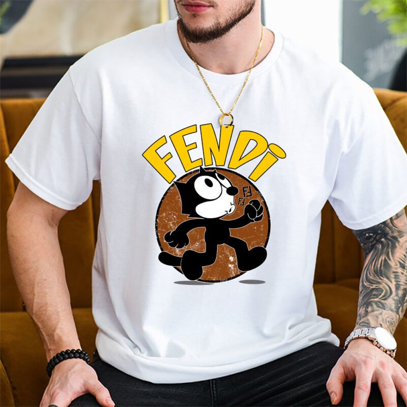 Felix The Cat Fendi Unisex T Shirt Cotton Tee TAT7578 2