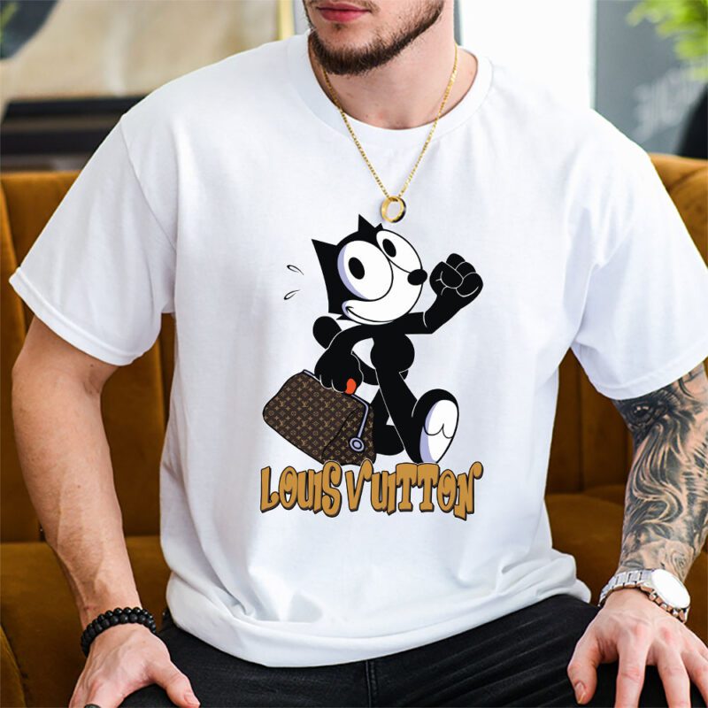 Felix The Cat Louis Vuitton Unisex T Shirt Cotton Tee TAT8173 2