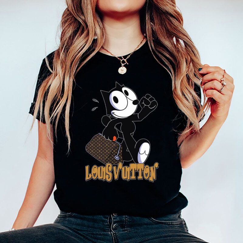 Felix The Cat Louis Vuitton Unisex T Shirt Cotton Tee TAT8173 5