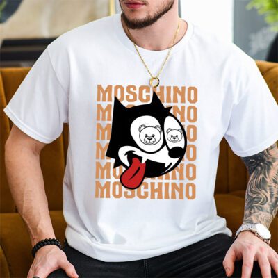 Felix The Cat Moschino Unisex T-Shirt Cotton Tee TAT7038 2 Felix The Cat Moschino Unisex T Shirt Cotton Tee TAT7038 2
