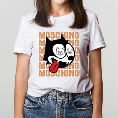Felix The Cat Moschino Unisex T-Shirt Cotton Tee TAT7038 3 Felix The Cat Moschino Unisex T Shirt Cotton Tee TAT7038 3