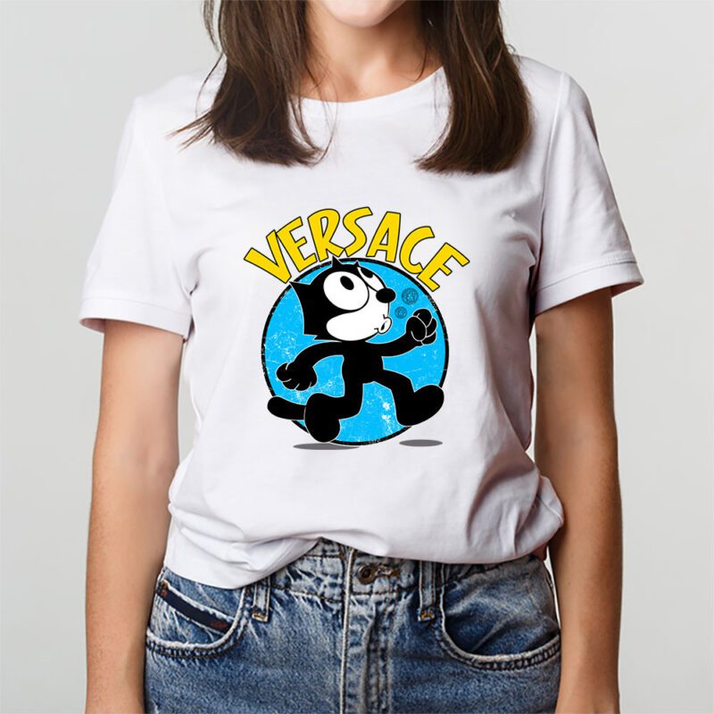 Felix The Cat Versace Unisex T Shirt Cotton Tee TAT7582 3