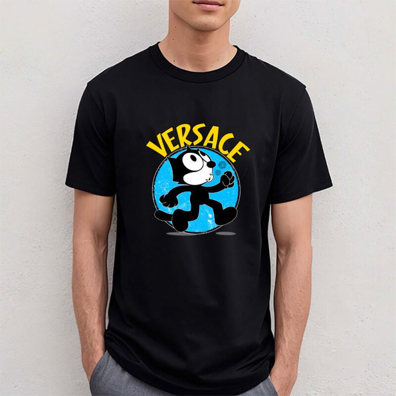 Felix The Cat Versace Unisex T Shirt Cotton Tee TAT7582 4