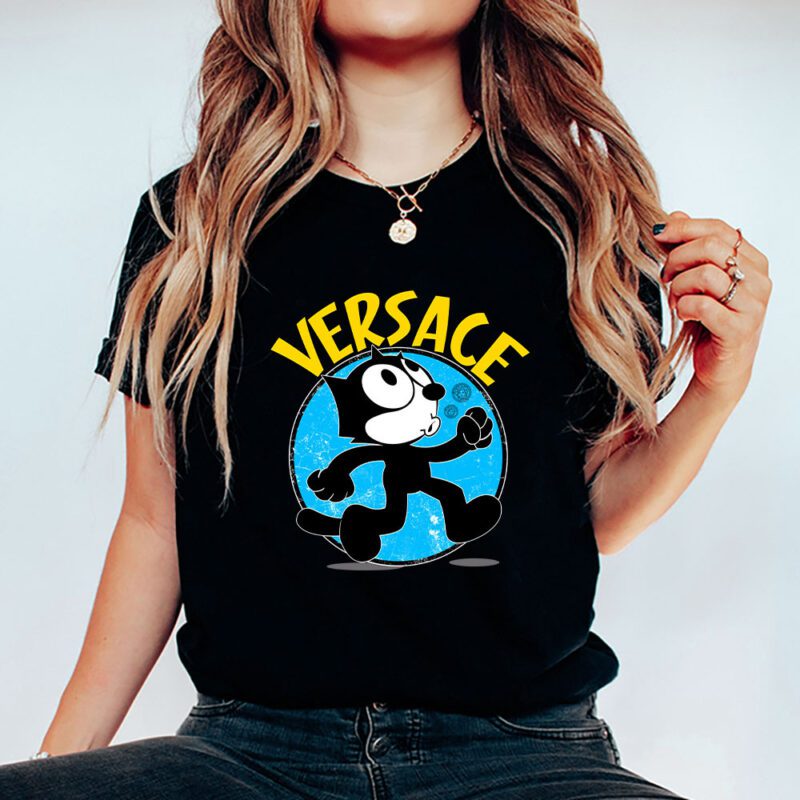 Felix The Cat Versace Unisex T Shirt Cotton Tee TAT7582 5
