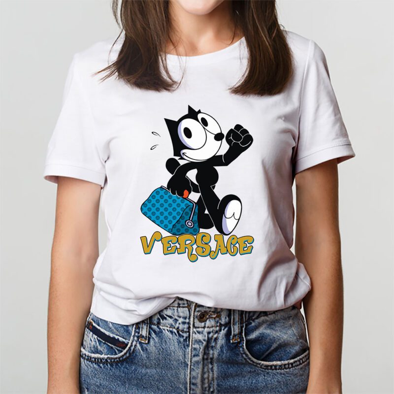 Felix The Cat Versace Unisex T Shirt Cotton Tee TAT8177 3