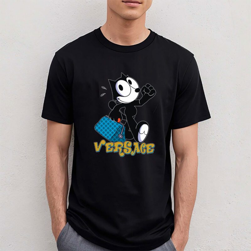 Felix The Cat Versace Unisex T Shirt Cotton Tee TAT8177 4