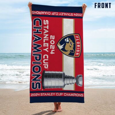 Florida Panthers Rectangle Beach Towel WBT1055 1