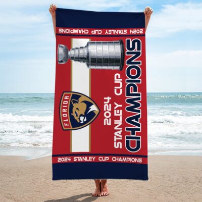 Florida Panthers Rectangle Beach Towel WBT1057 1