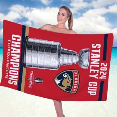 Florida Panthers Rectangle Beach Towel WBT1058 1