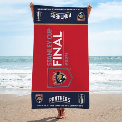 Florida Panthers Rectangle Beach Towel WBT1086 1