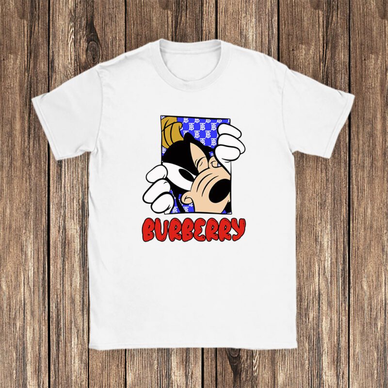Goofy Dog Burberry Unisex T Shirt Cotton Tee TAT8179 1