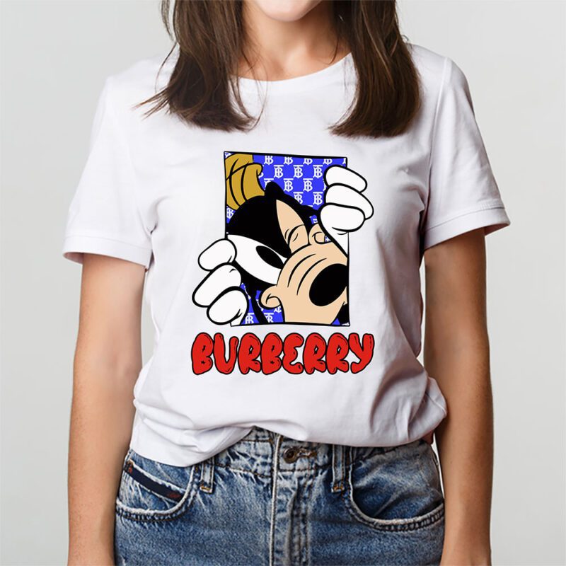 Goofy Dog Burberry Unisex T Shirt Cotton Tee TAT8179 3