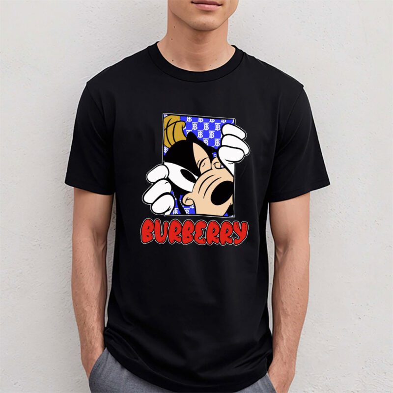 Goofy Dog Burberry Unisex T Shirt Cotton Tee TAT8179 4