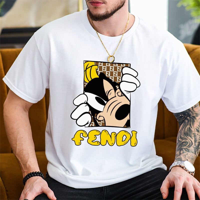 Goofy Dog Fendi Unisex T Shirt Cotton Tee TAT8180 2