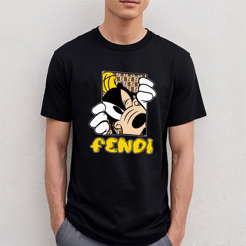 Goofy Dog Fendi Unisex T Shirt Cotton Tee TAT8180 4