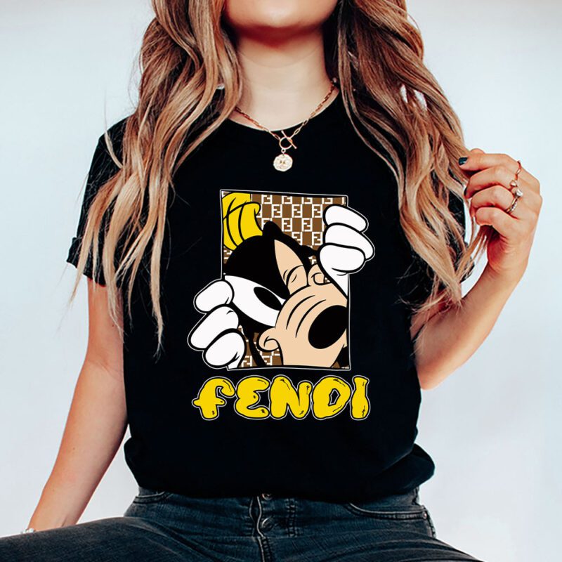 Goofy Dog Fendi Unisex T Shirt Cotton Tee TAT8180 5