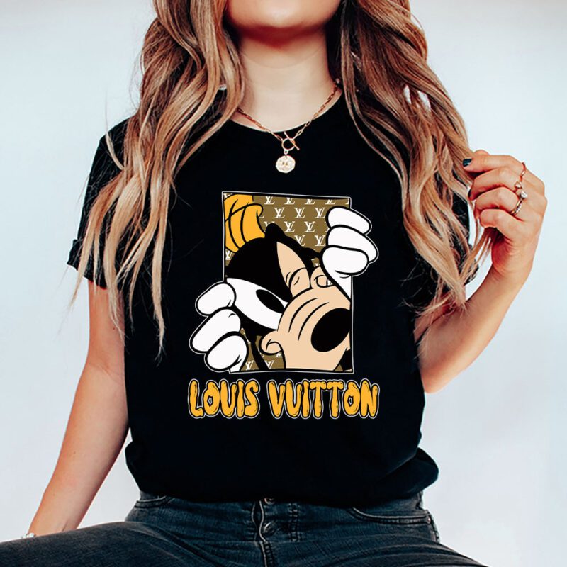 Goofy Dog Louis Vuitton Unisex T Shirt Cotton Tee TAT8185 5